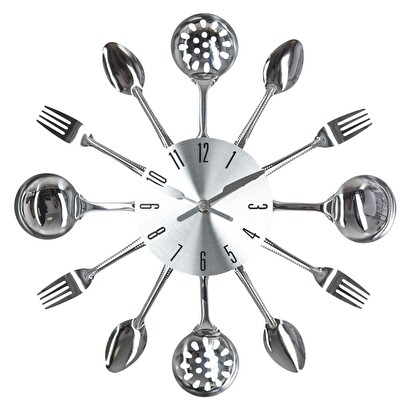 [271221] RELOJ DE METAL CON CUBIERTOS D38 148460