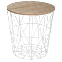 KUMI MESA LATERAL METAL BLANCO MM 157056A