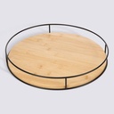 BANDEJA GIRATORIA BAMBOO NEGRA D35 190237