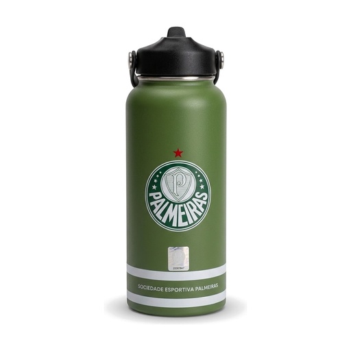 [258911] TERMO 946 ML VERDE MILITAR EDICION 2 PALMEIRAS