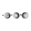 SET 3 DECORADORES DE ESPUMA INOX 778200