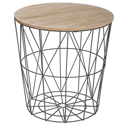 [271246] MESA LATERAL KUMI NEGRO METALICO MM 157056E