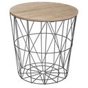 MESA LATERAL KUMI NEGRO METALICO MM 157056E