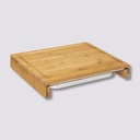 TABLA DE CORTAR BAMBU BANDEJA ACERO INOXIDA 151418