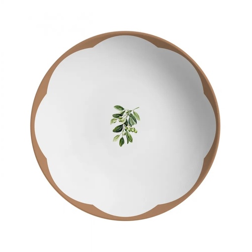 [234535] PLATO HONDO COUP OLIVEIRA MATTE 25 CM 7607-202