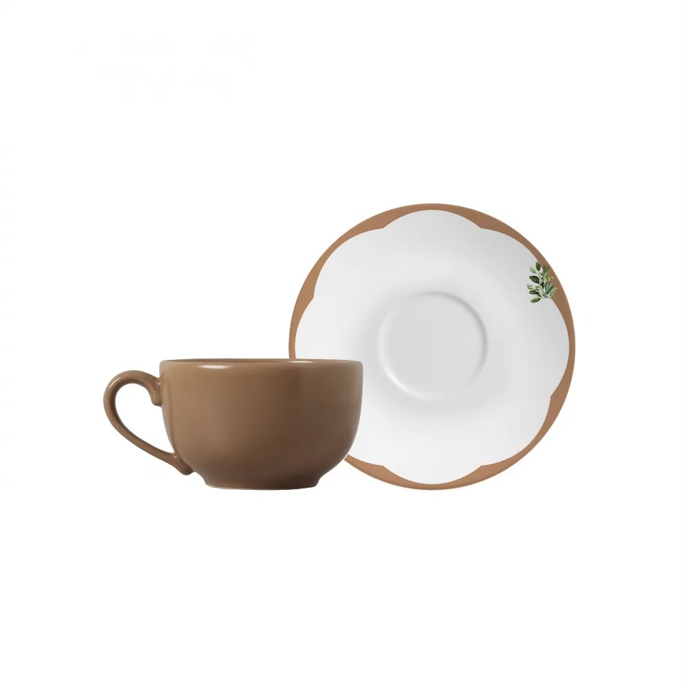 [234539] TAZA DE TE CON PLATILLO COUP OLIVEIRA MAT 7607-204