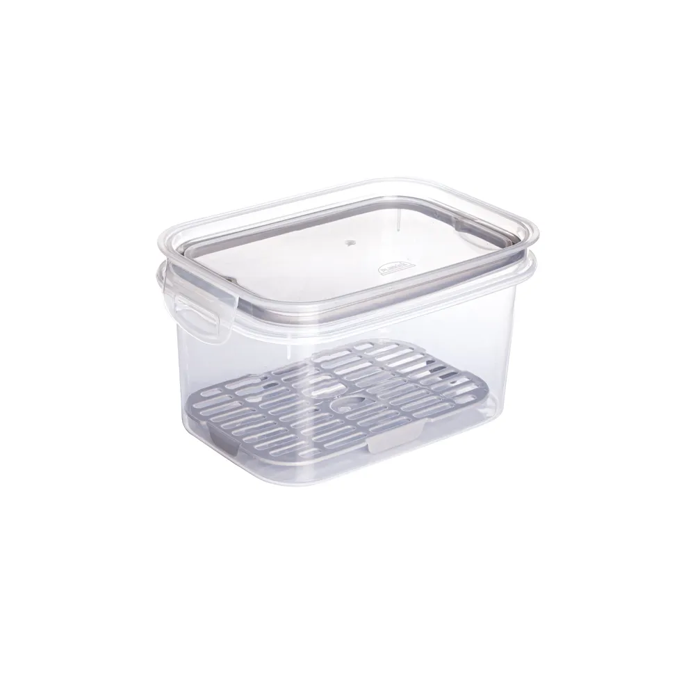 [234726] 14302 RECIPIENTE TRABA RECT C/ ESCURRIDOR 1,2L GR