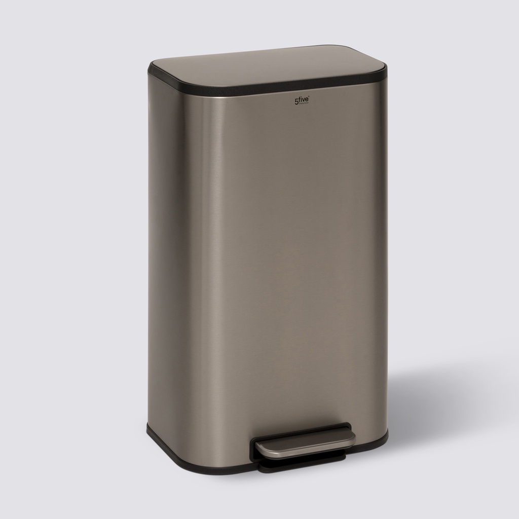 BASURERO METÁLICO INOX MATE 30L 206744
