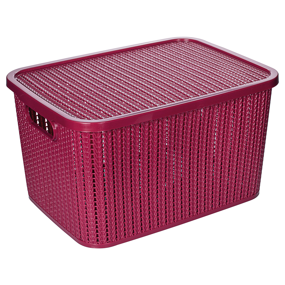 [250795] CAJA TRAMA CON TAPA 29L MÁRMOL 14526