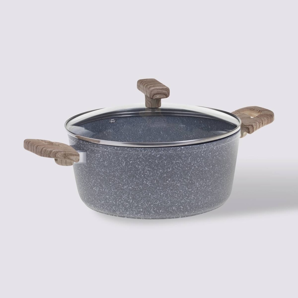 [253689] OLLA CON TAPA ALUMINIO NATURAL 28CM 111009A
