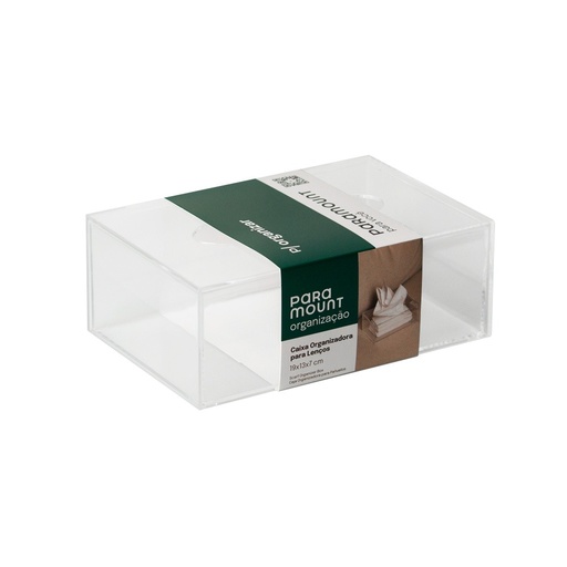 [269357] CAJA ORG PARA PAÑUELOS 19X13X7 CM CRISTAL 3315