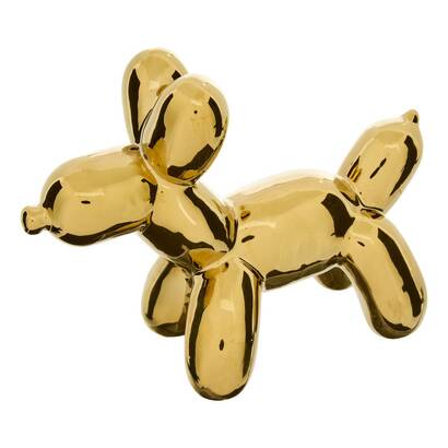 [271343] PERRO CERAMICO THEO DORADO H13,5 214934A