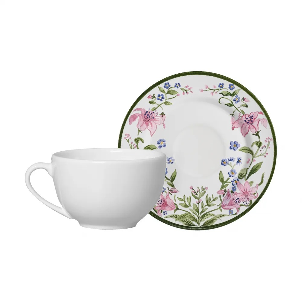 TAZA DE TE CON PLATILLO BELLE BOUQUET. 1300-104