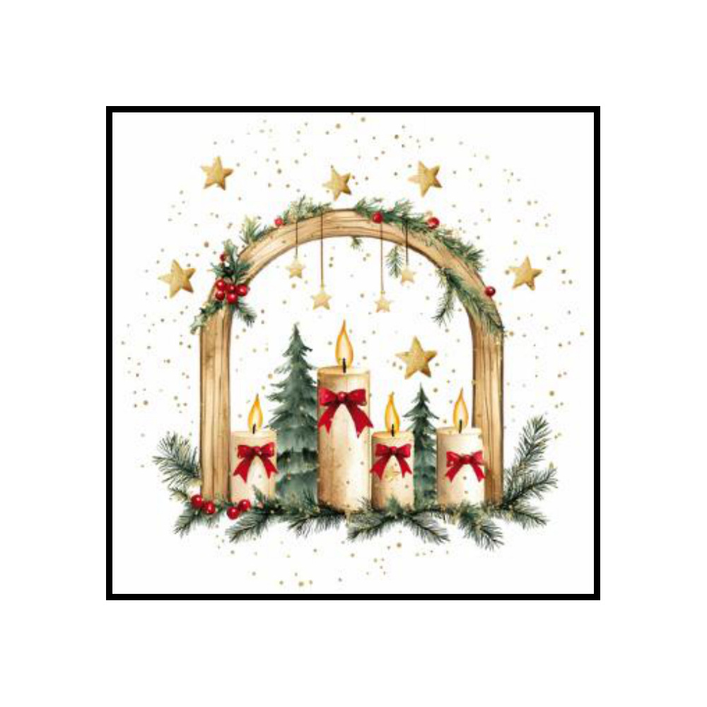 [276657] SERVILLETAS 33CM NAVIDAD ARCA VELAS NAVIDAD 315100