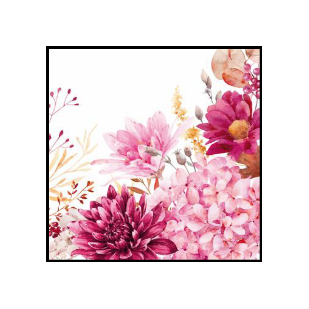 [276671] SERVILLETAS 33CM ORLA DE CRISANTEMOS ROSA 342635