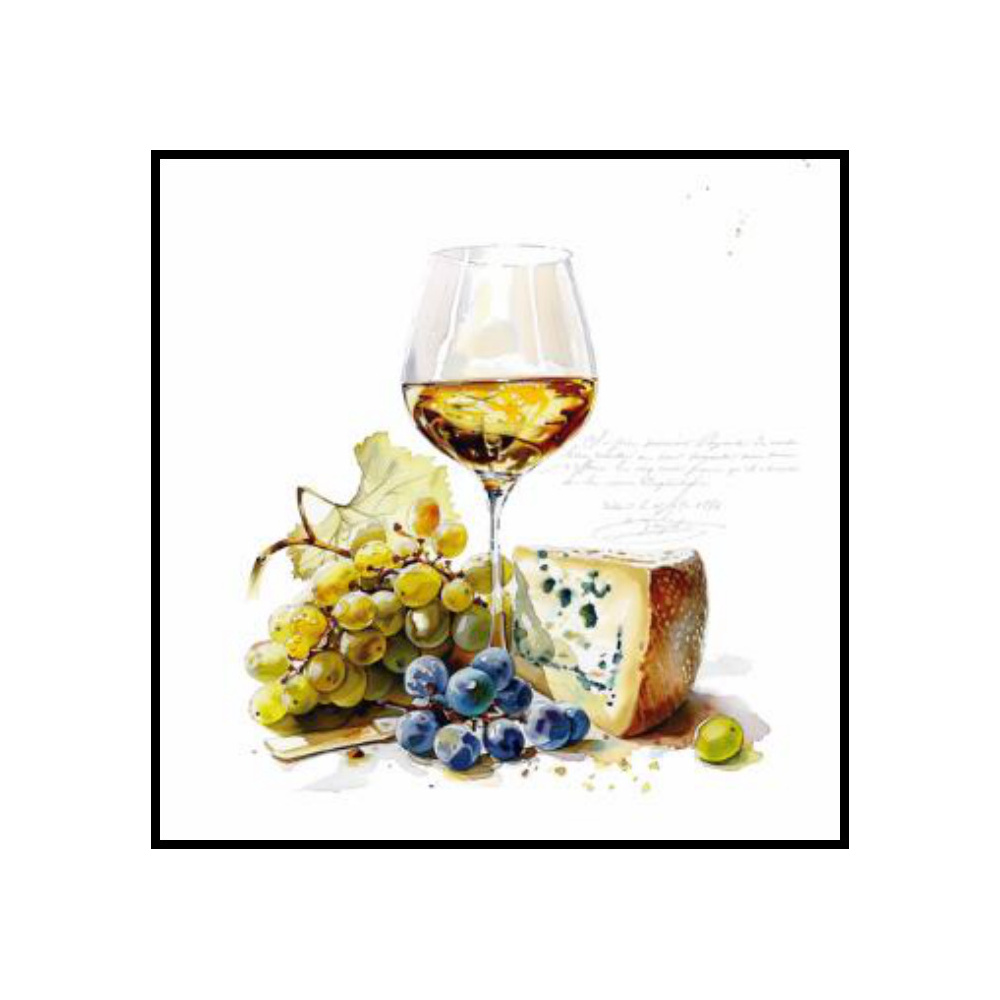 [276696] SERVILLETAS 33CM DISEÑO VINO Y QUESO 344671