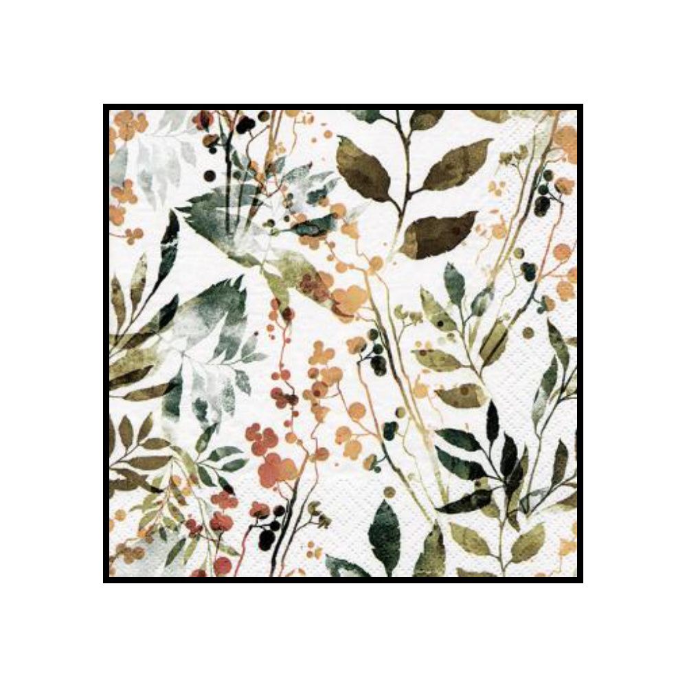 [276673] SERVILLETAS 33CM BOHEMIO HOJAS HIERBAS 343178