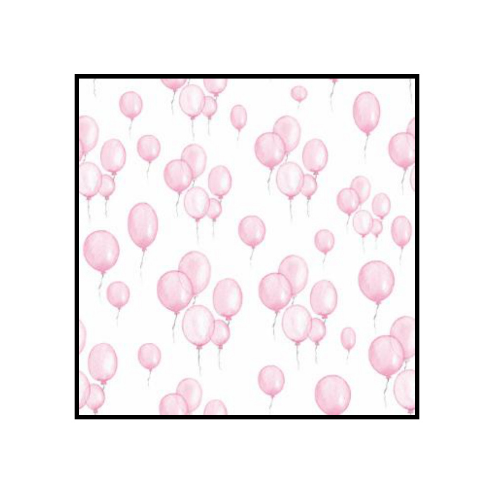 [276745] SERVILLETAS 33CM PEQUEÑOS GLOBOS ROSAS 371766