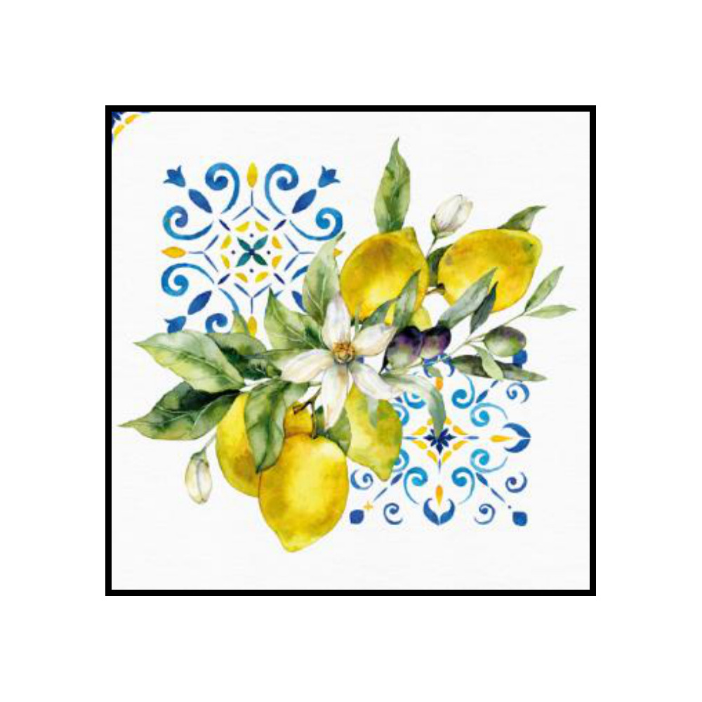 [276678] SERVILLETAS 33CM DISEÑO LIMOES & AZULEJOS 344096