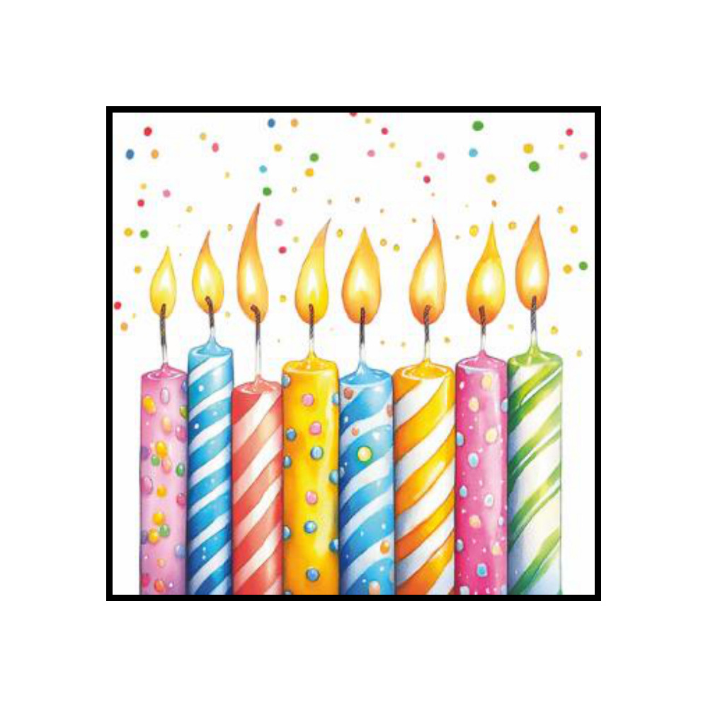 [276737] SERVILLETAS 33CM DISEÑO VELAS DE FIESTA 371741