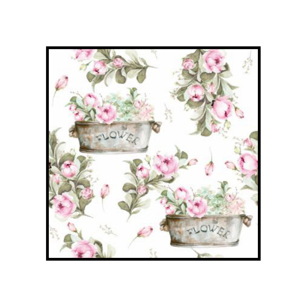 [276703] SERVILLETAS DISEÑO PEONY FLOWER BOXES 33CM 361333