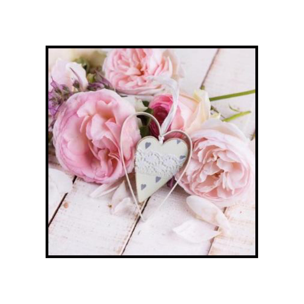 [276753] SERVILLETAS 33CM DISEÑO PEONIAS CON CORAZON 378531
