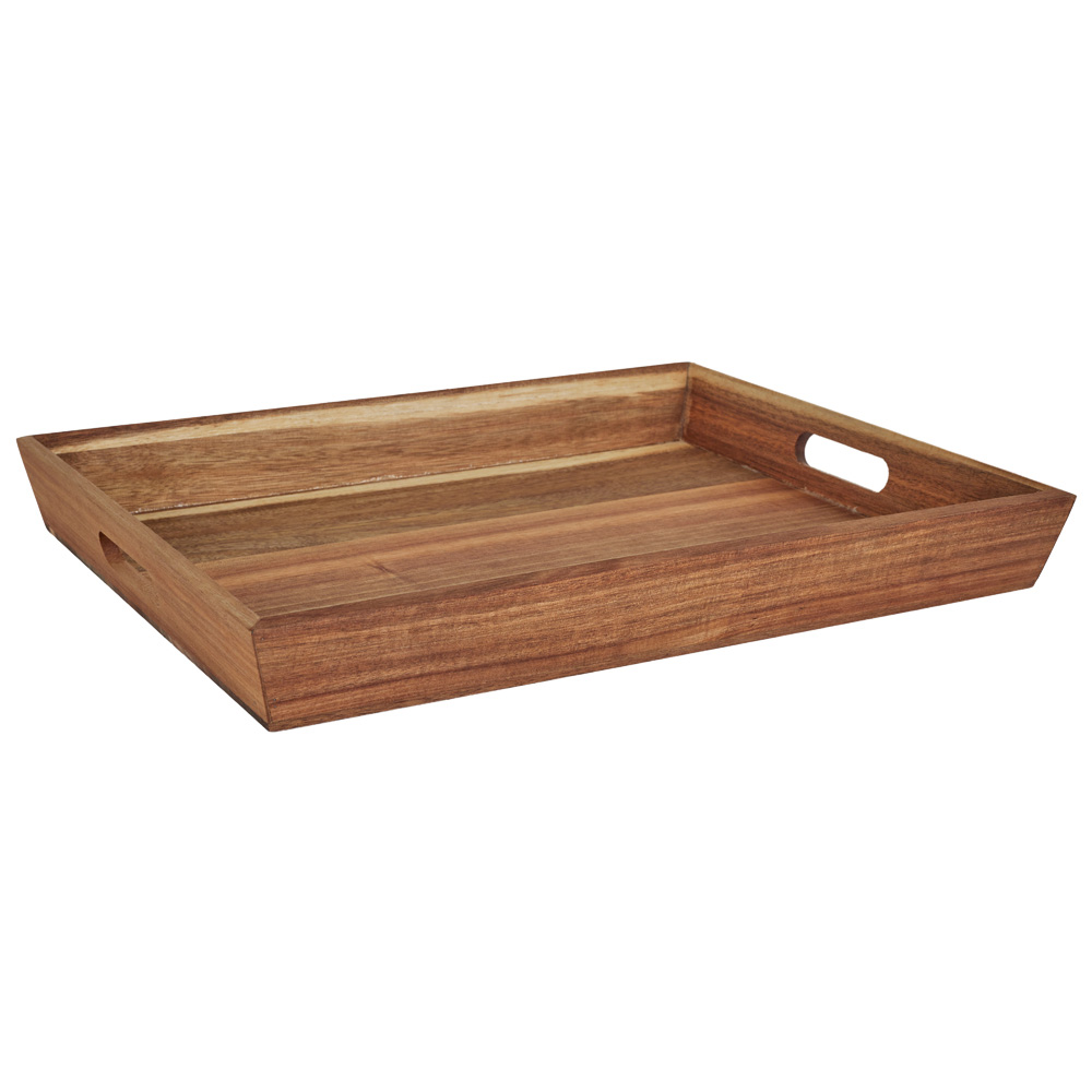 [277801] BANDEJA CON ASA DE ACACIA 42X33CM KA0320