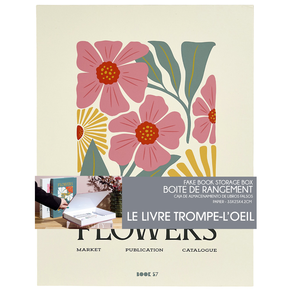 LIBRO DECORACION BELLEZA FLORES H25CM HD0514