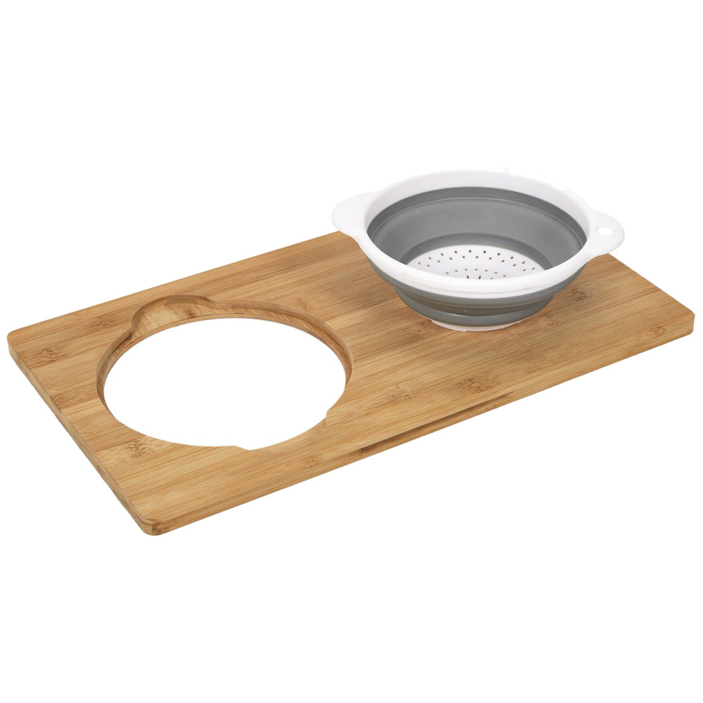 TABLA DE PICAR BAMBU CON COLADOR INTEGRADO KD3337