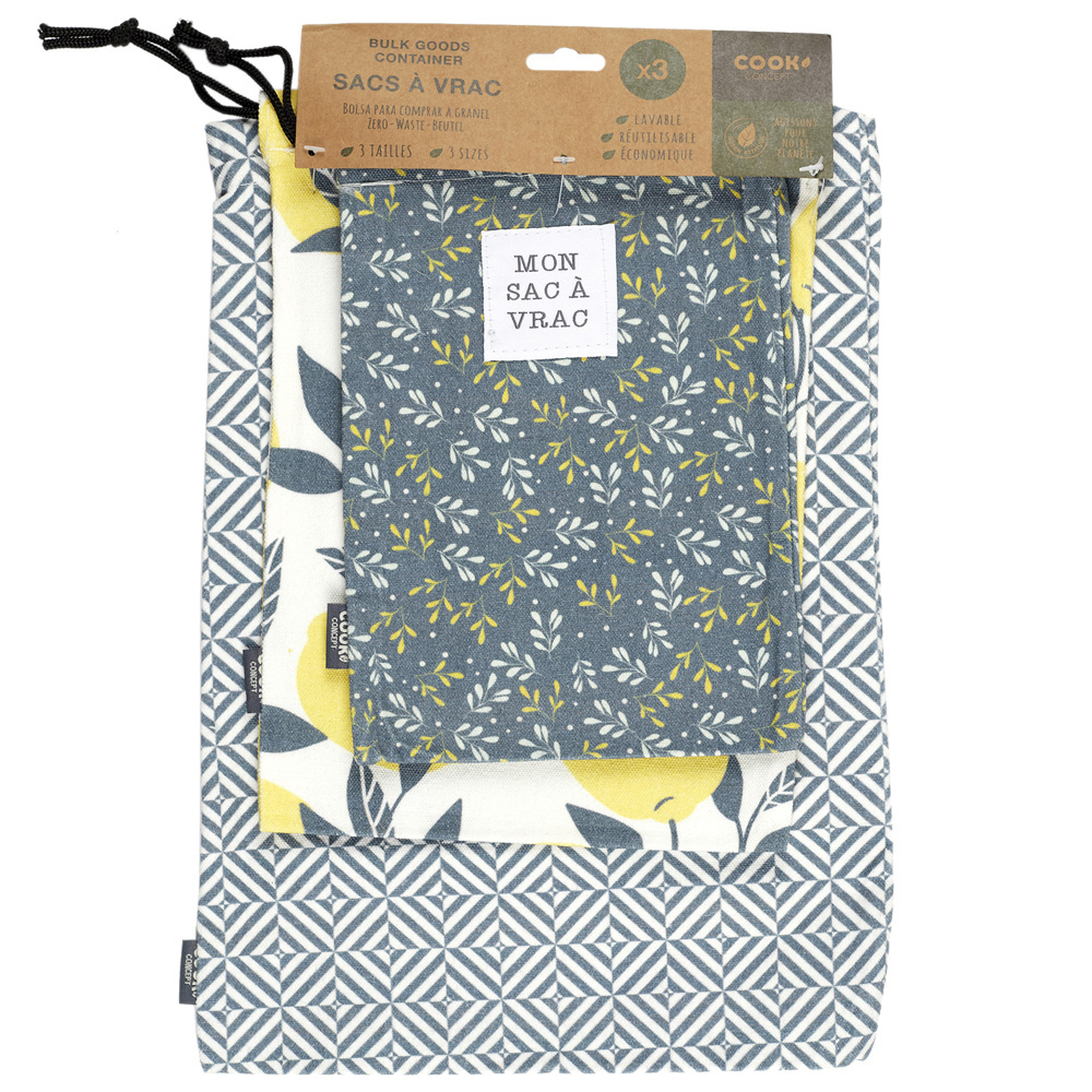 BOLSO CONTENEDOR REUTILIZABLE ESTAMPADO X3 KB6125