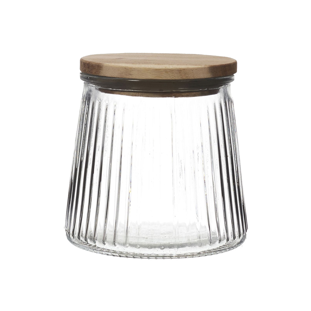 FRASCO VIDRIO TAPA ACACIA 65CL KA6334