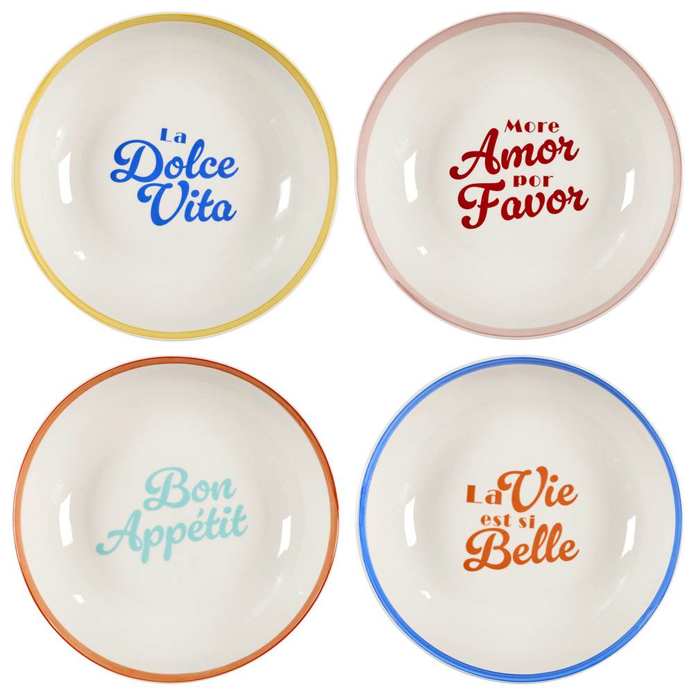 DOLCE VITA PLATO HONDO JUEGO 4 20 CM M8 KA0744