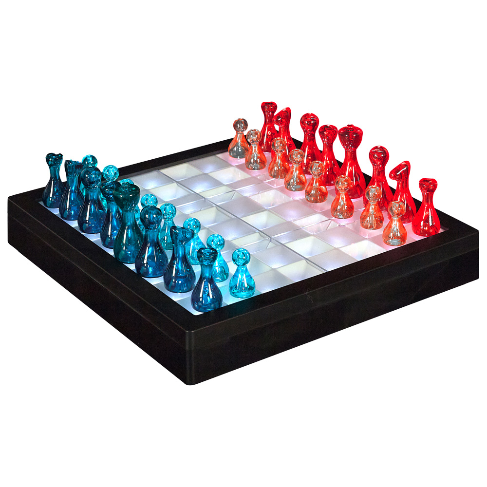 [277997] JUEGO DE AJEDREZ LED TRANSPARENTE MG3543
