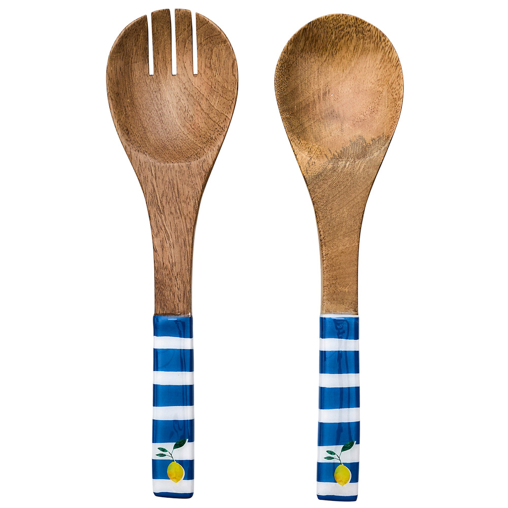 [278080] CUBIERTOS ENSALADA MANGO AZUL DOLCE VITA M8 KA0816