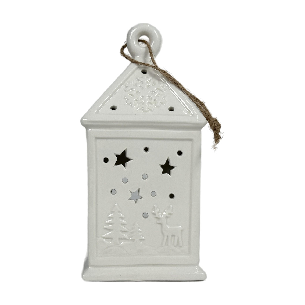 LINTERNA CERAMICA 19.5CM CON LUZ 201-7500171B