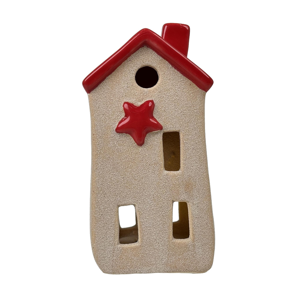 CASA CERAMICA CON LUZ CON 2 PILAS 202-0100143B