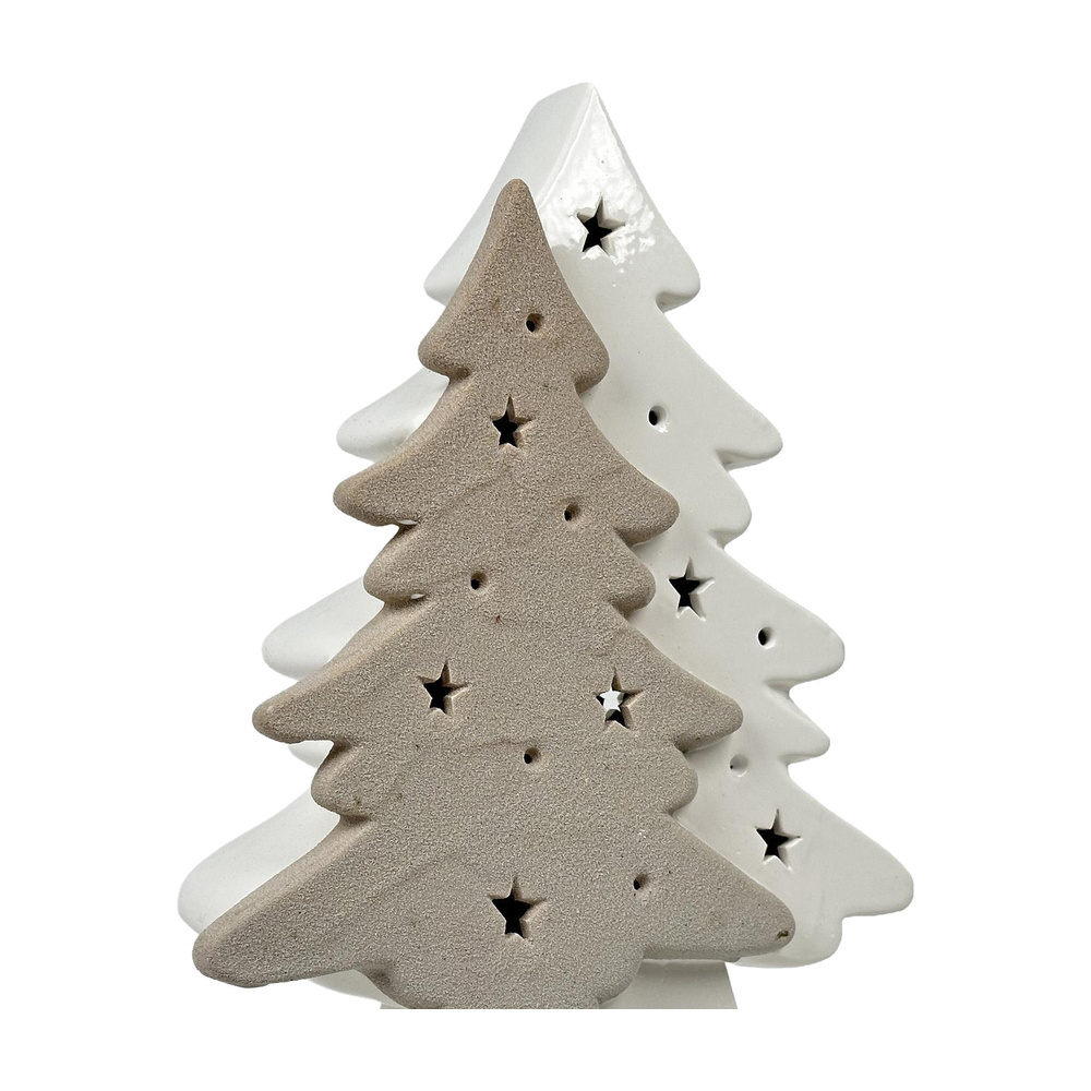 ÁRBOL CERÁMICA CON LUZ CON 2 PILAS 202-0100150B
