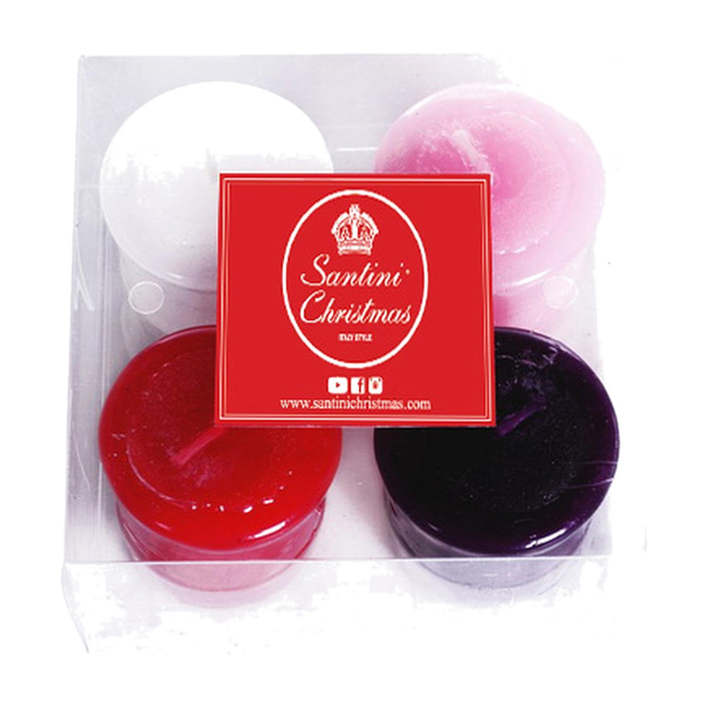 JUEGO VELAS 4 PIEZAS 10.5X10.5X5.3CM 046-966828SF