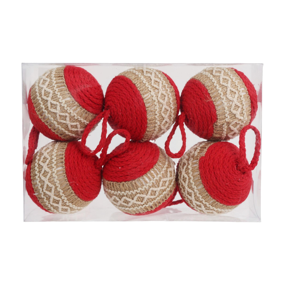 JUEGO DE BOLAS DE NAVIDAD 6 PIEZAS 130-2800074