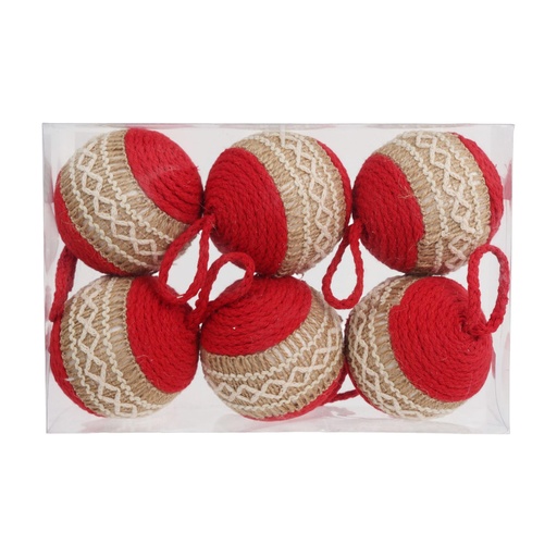 [278488] JUEGO DE BOLAS DE NAVIDAD 6 PIEZAS 130-2800074