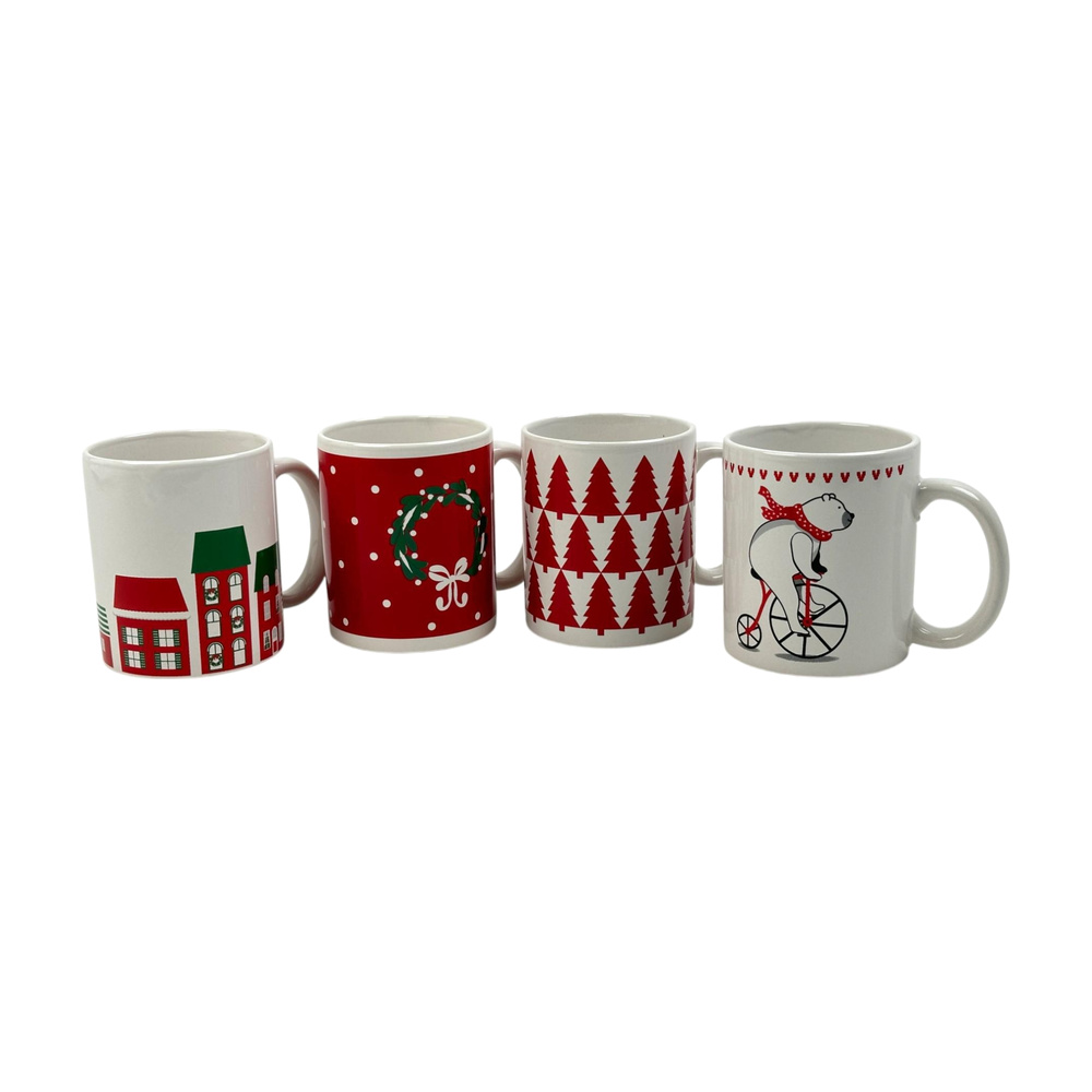 TAZAS 11OZ 4 SURTIDO 11ML 8.2X8.2X 180-1000117