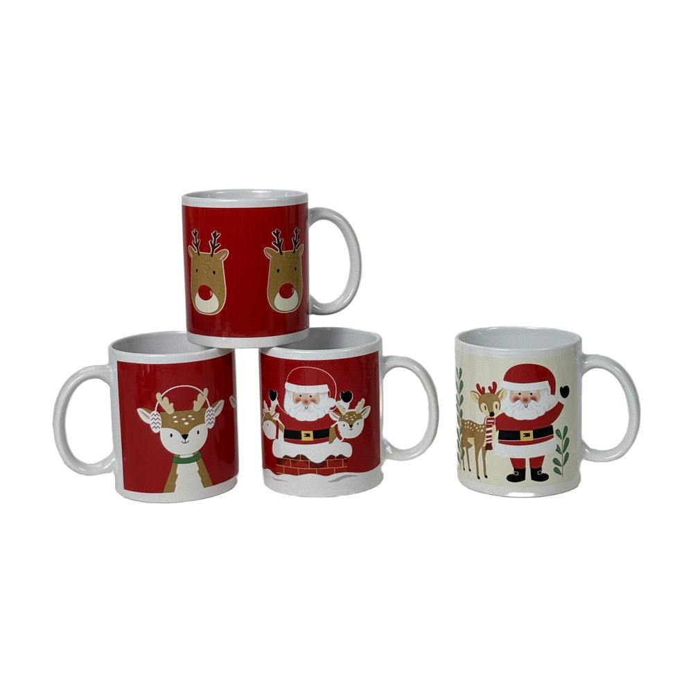 TAZA 4 DISEÑOS 8.2X8.2X9.8CM 180-1000141