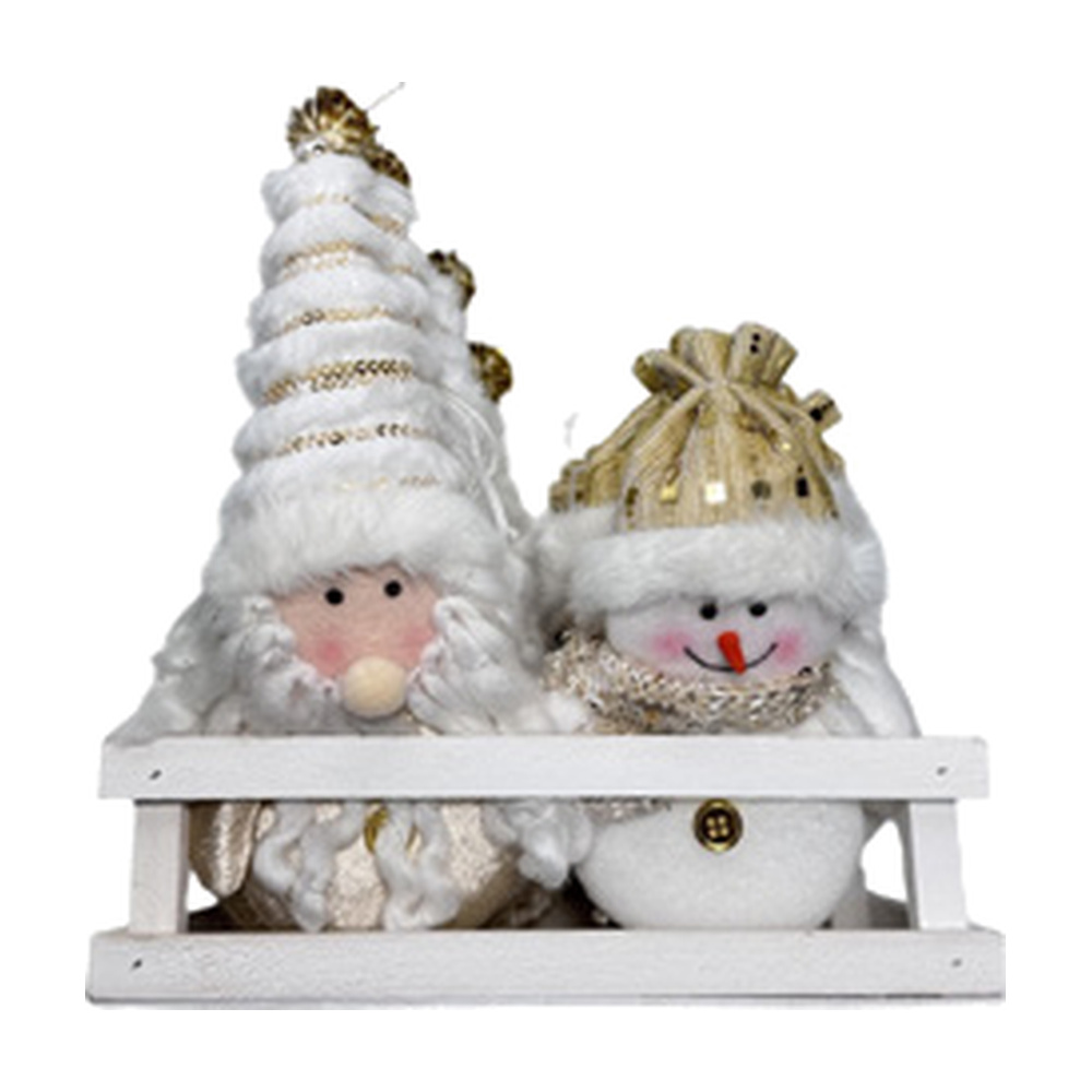 ORNAMENTO 13CM DORADO-BLANCO SANTA 831-321-2609H
