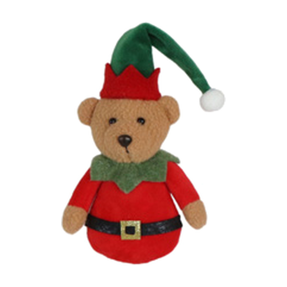 ORNAMENTO OSO 18CM SURT2 ROJO-VERDE 831-325-2641A