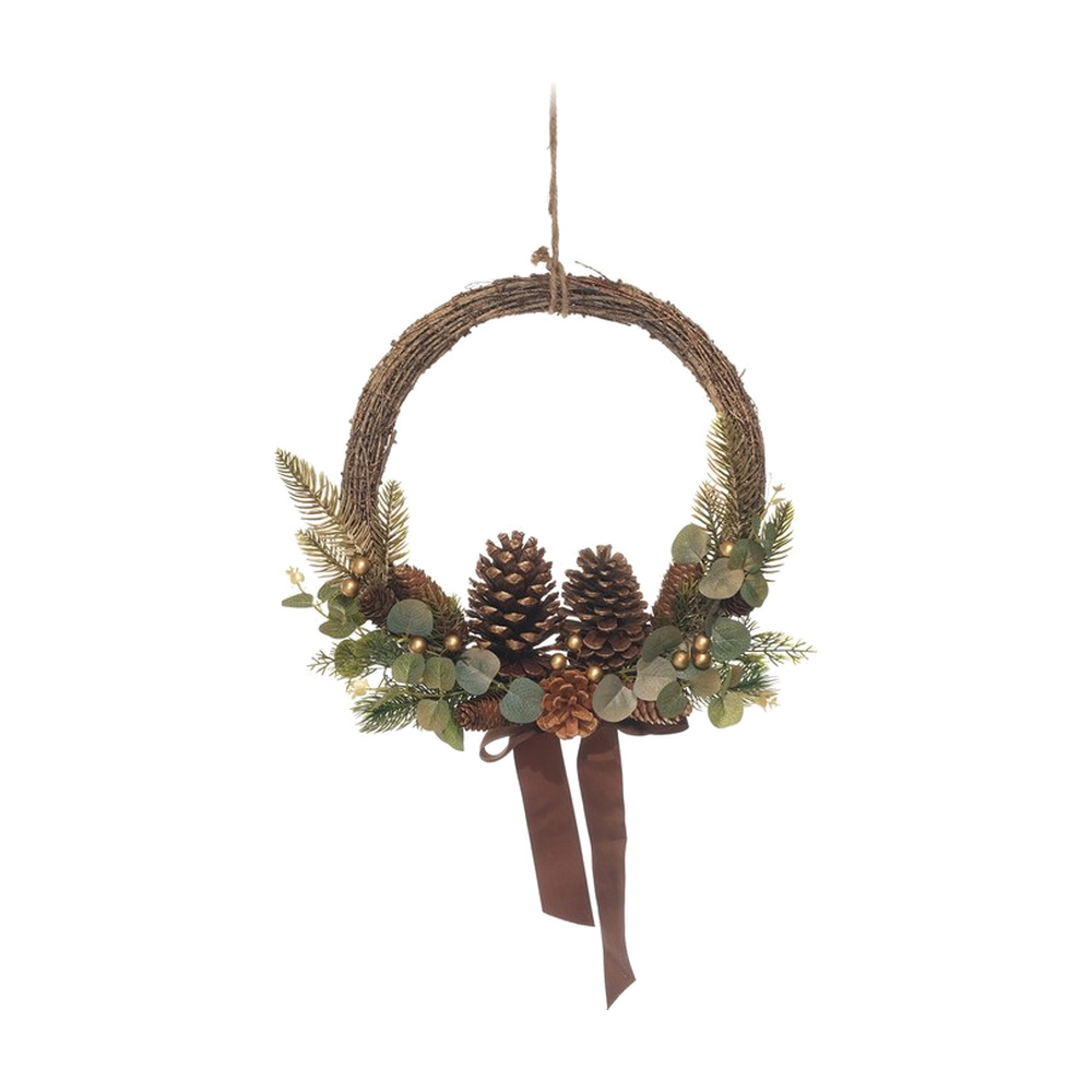 CORONA ORNAMENTO 37X34CM CREMA 831-XMTX349-24151