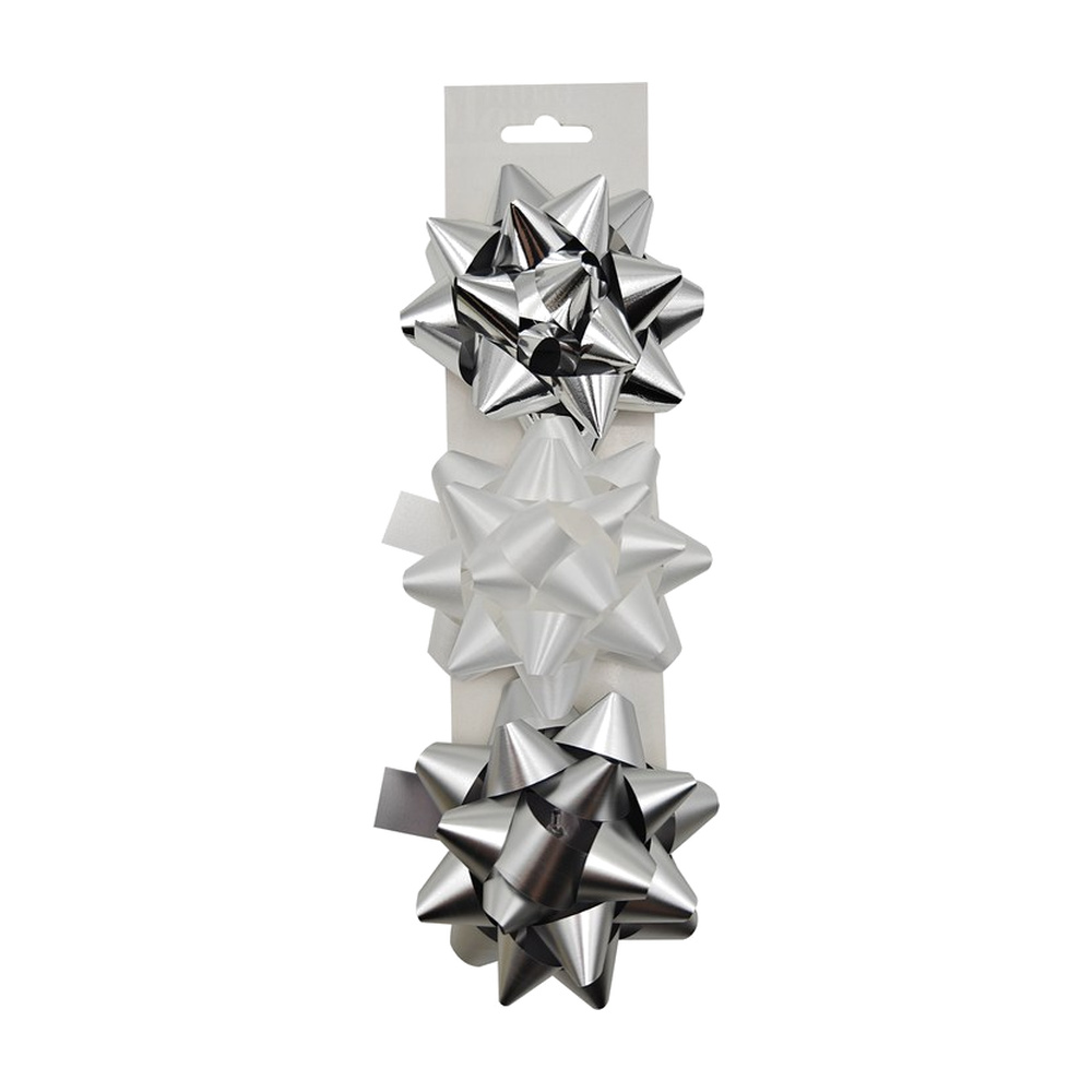 JUEGO 3 LAZOS ESTRELLA 10CM SURTIDO 831-D049-2626B