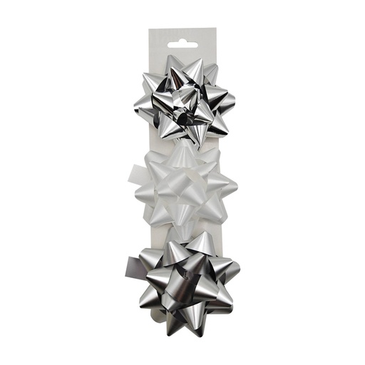 [281876] JUEGO 3 LAZOS ESTRELLA 10CM SURTIDO 831-D049-2626B