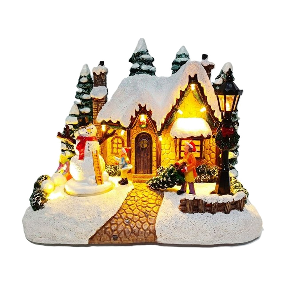VILLA NAVIDAD LED 19.8CM MULTICOLOR 831-D011-2526