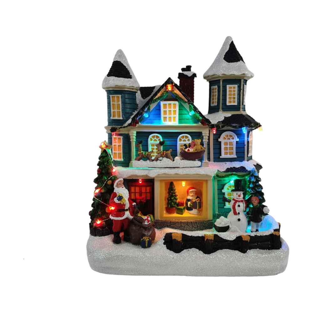 VILLA NAVIDEÑA LED 23CM MULTICOLOR 831-D011-2612