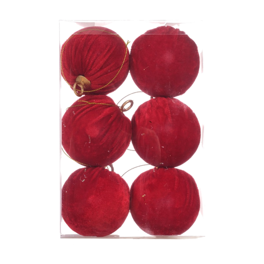 JUEGO 6 ESFERAS 8CM ROJO 36 831-MX2467-26103R